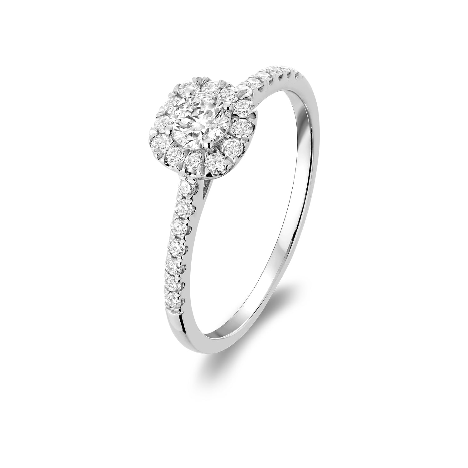 Cushion Diamond Halo Engagement Ring - RNB Jewellery