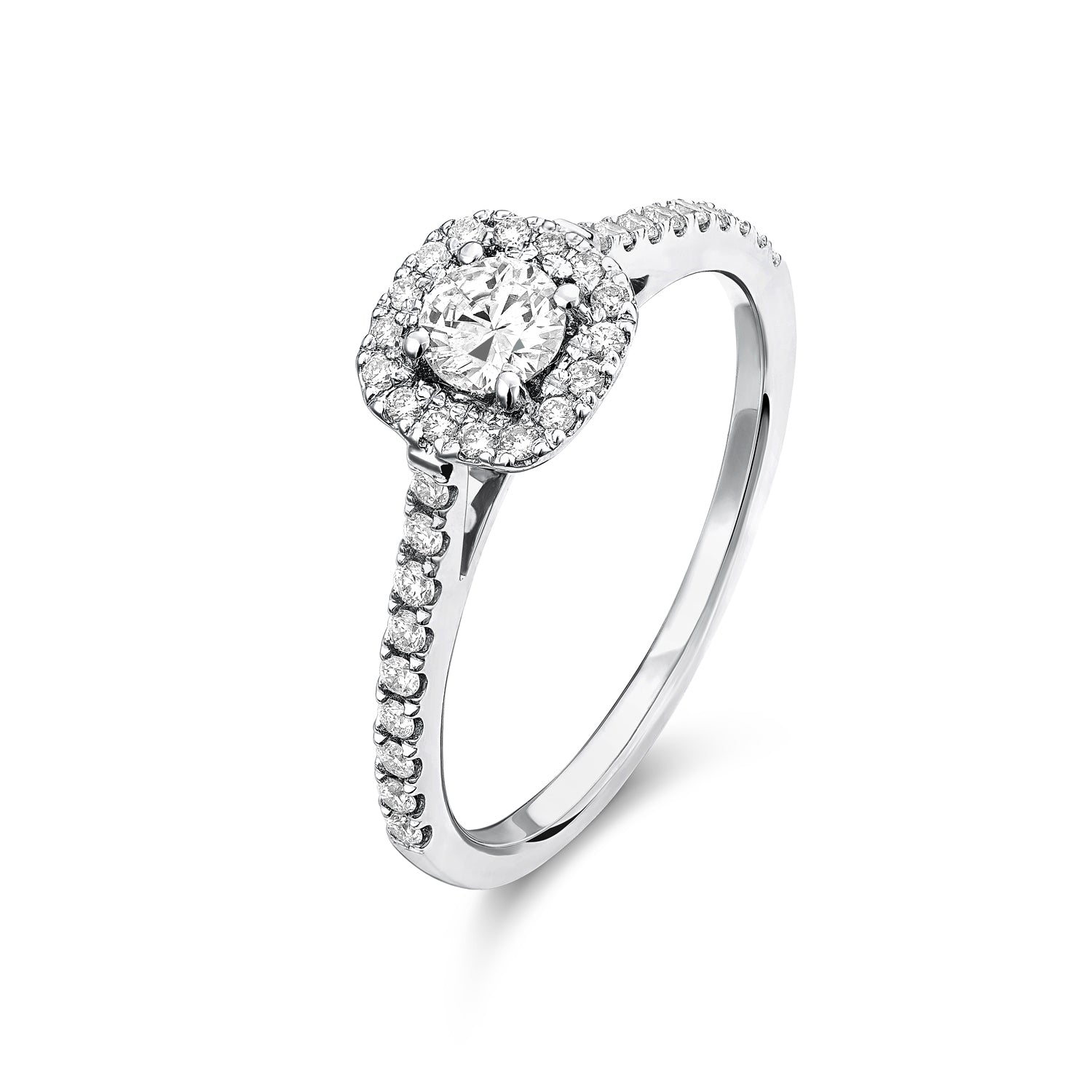 Cushion Halo Diamond Engagement Ring - RNB Jewellery