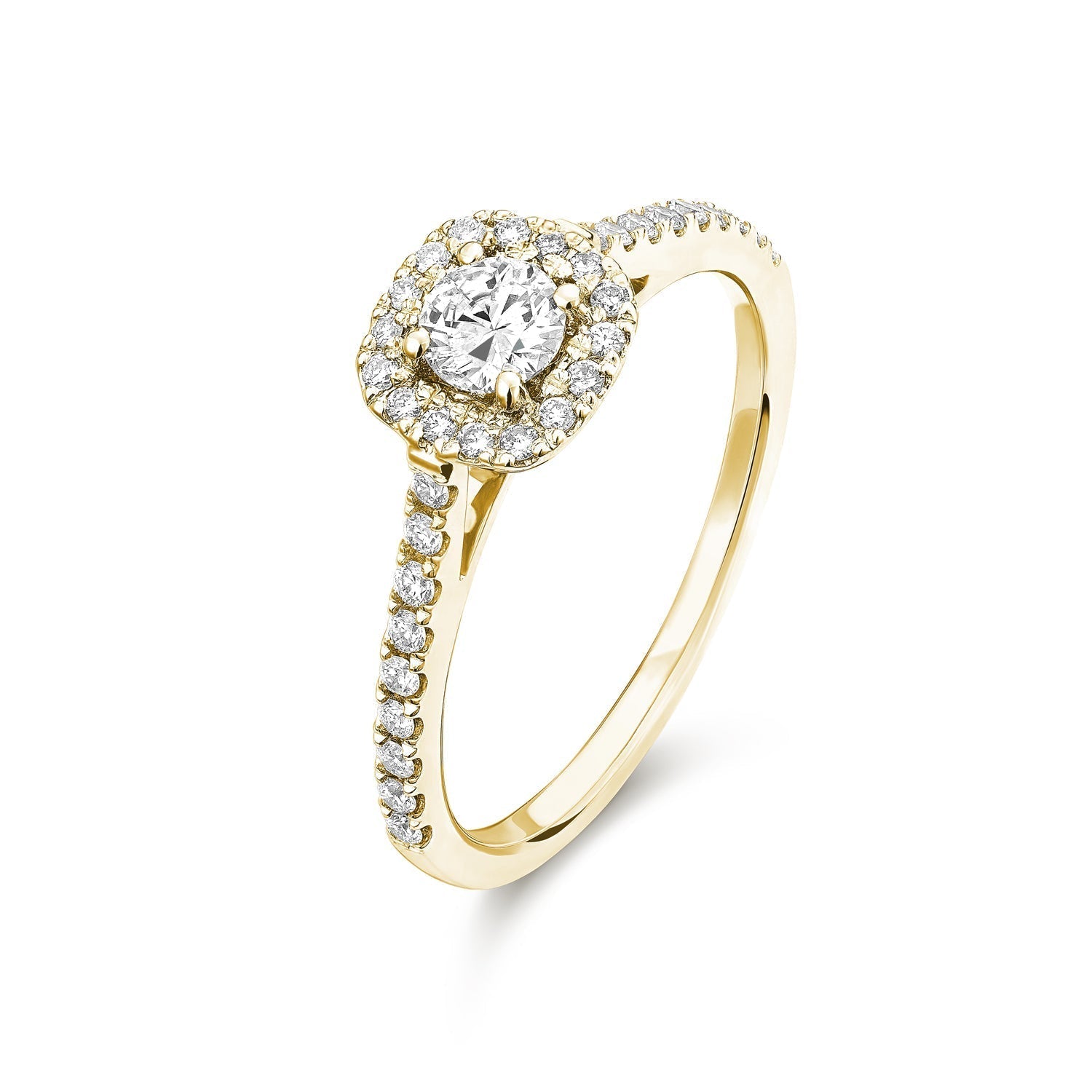 Cushion Halo Diamond Engagement Ring - RNB Jewellery