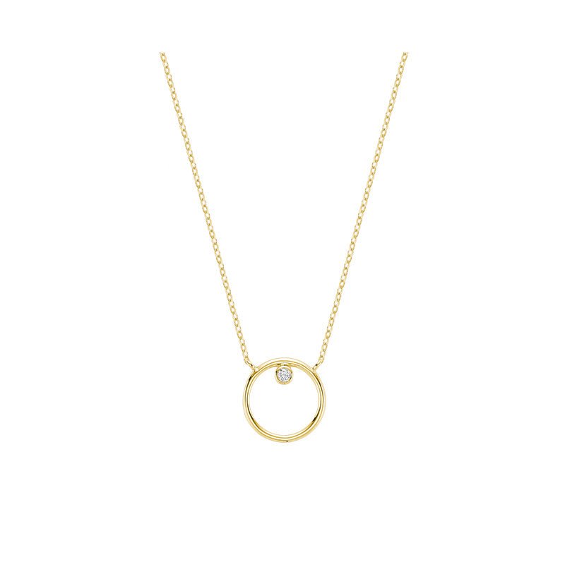 Diamond Circle Necklace - RNB Jewellery