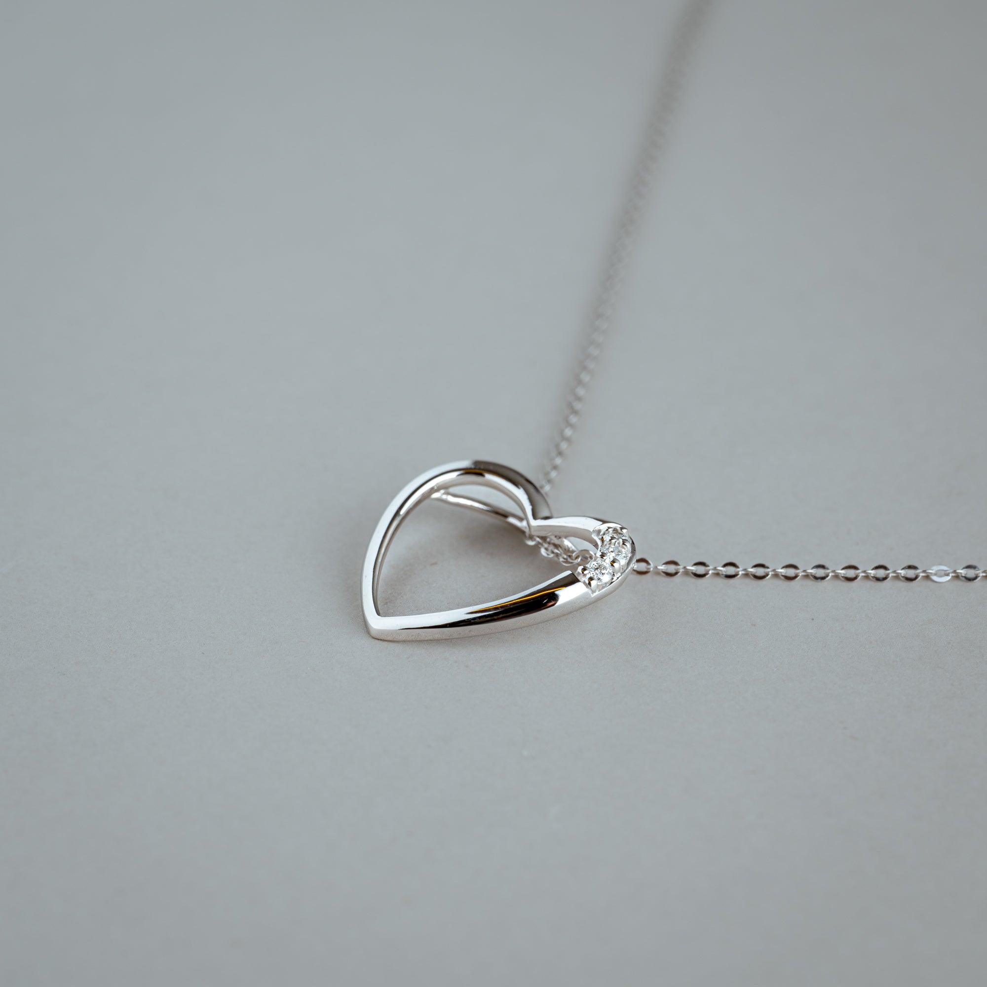 Diamond Heart Pendant - RNB Jewellery