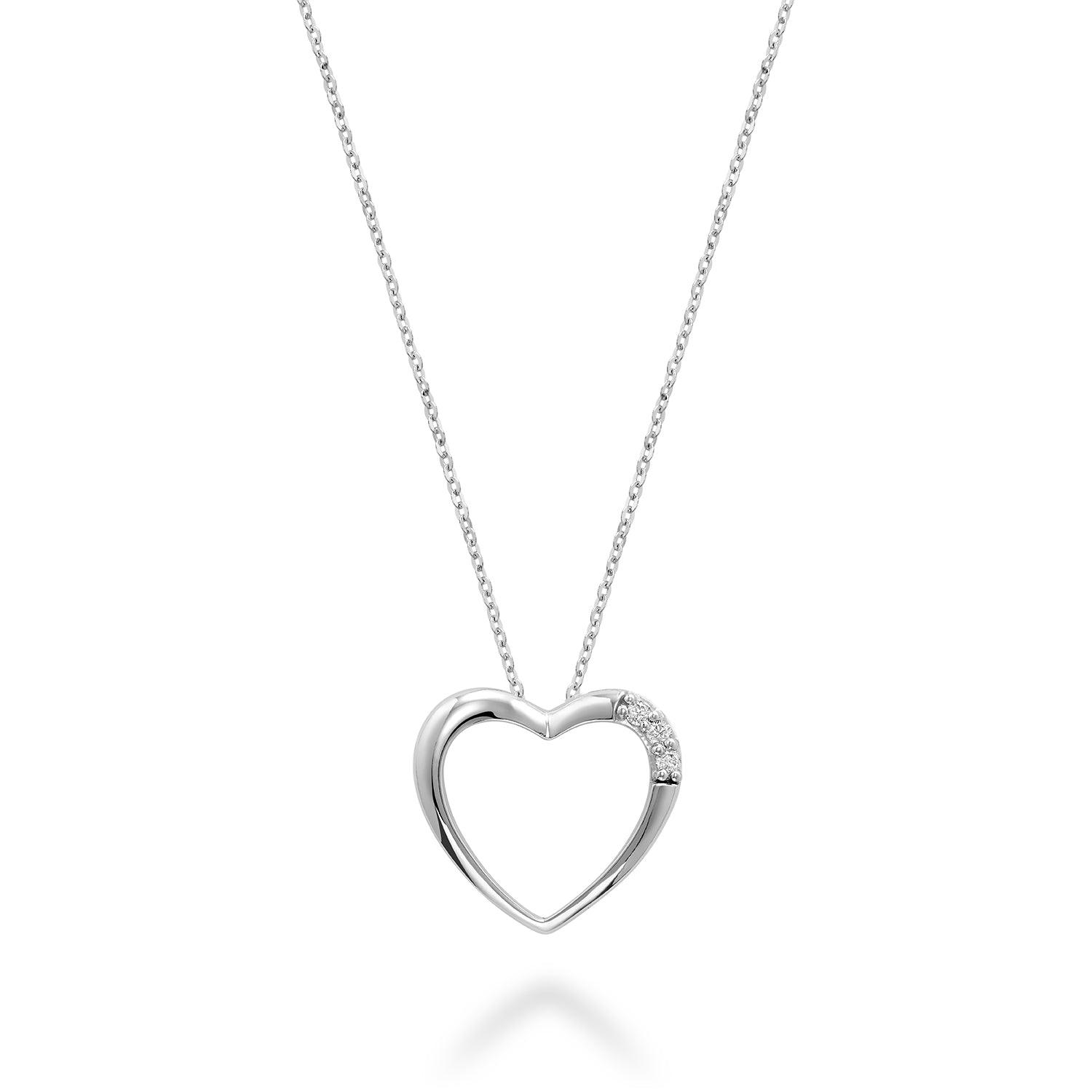 Diamond Heart Pendant - RNB Jewellery