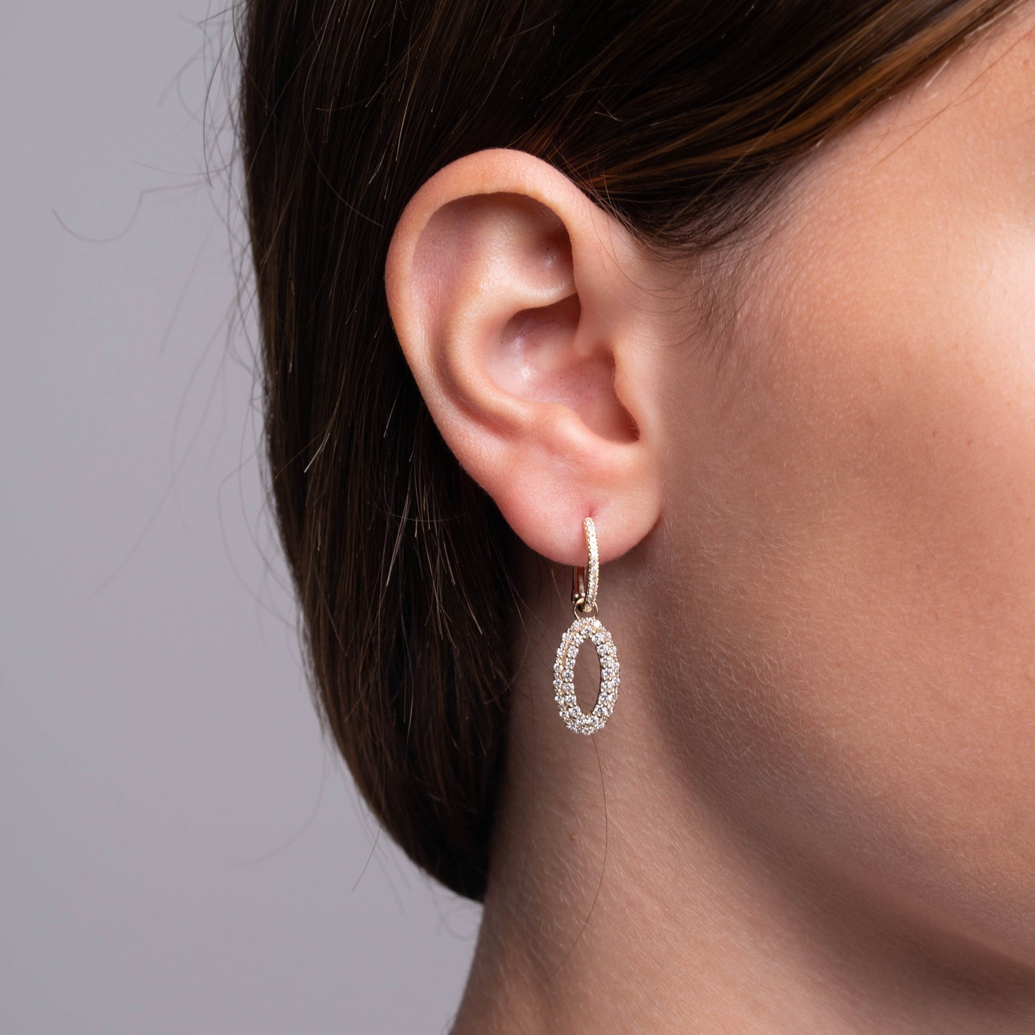 Diamond Hoop and Dangle Earrings - RNB Jewellery