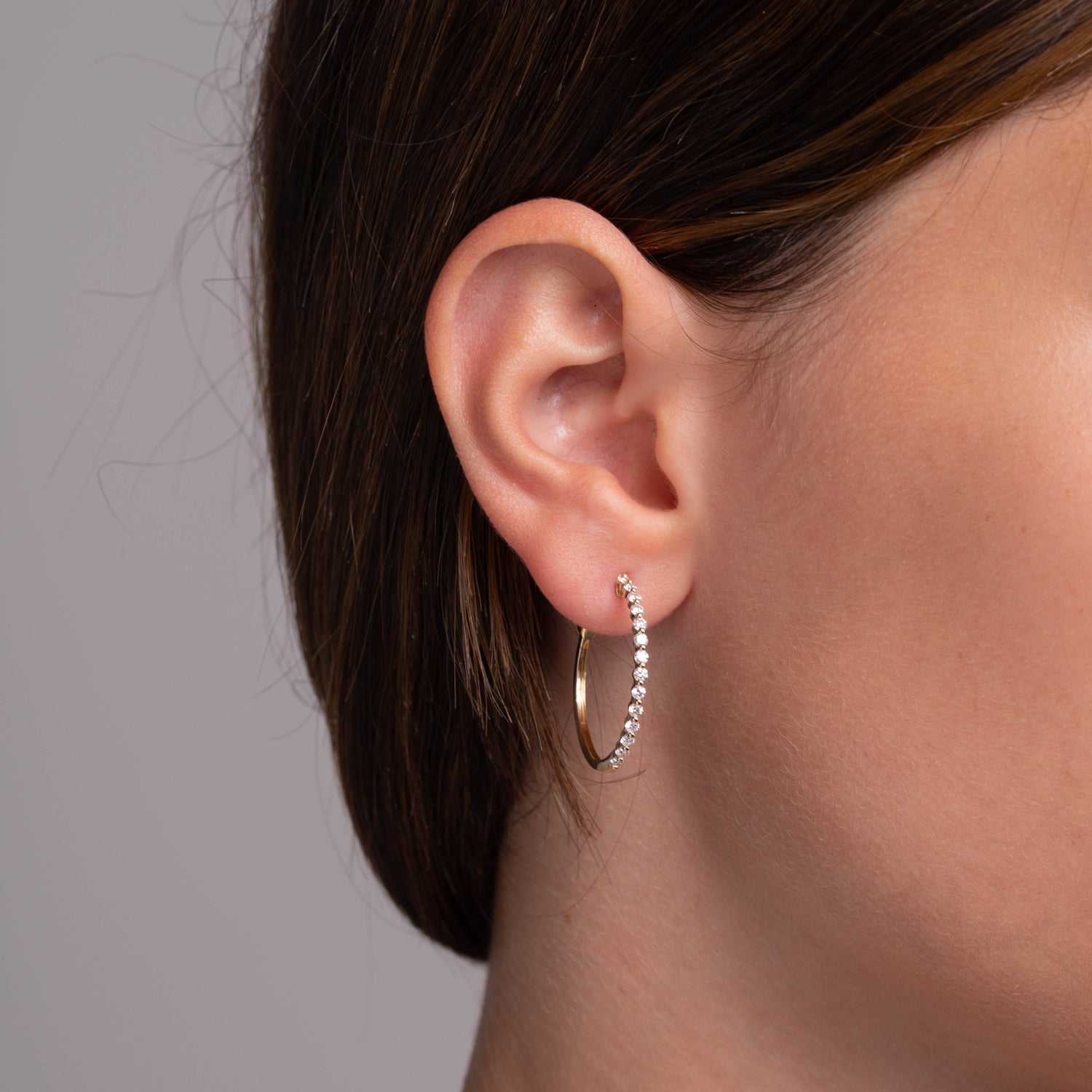 Diamond Hoop Earrings - RNB Jewellery