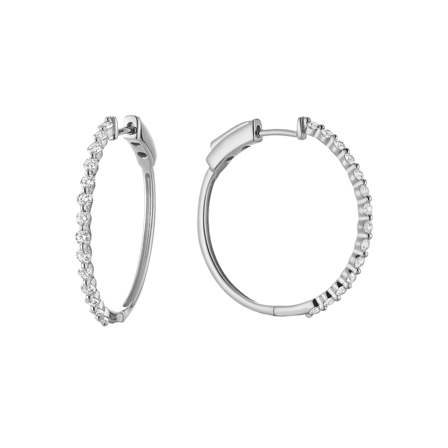 Diamond Hoop Earrings - RNB Jewellery