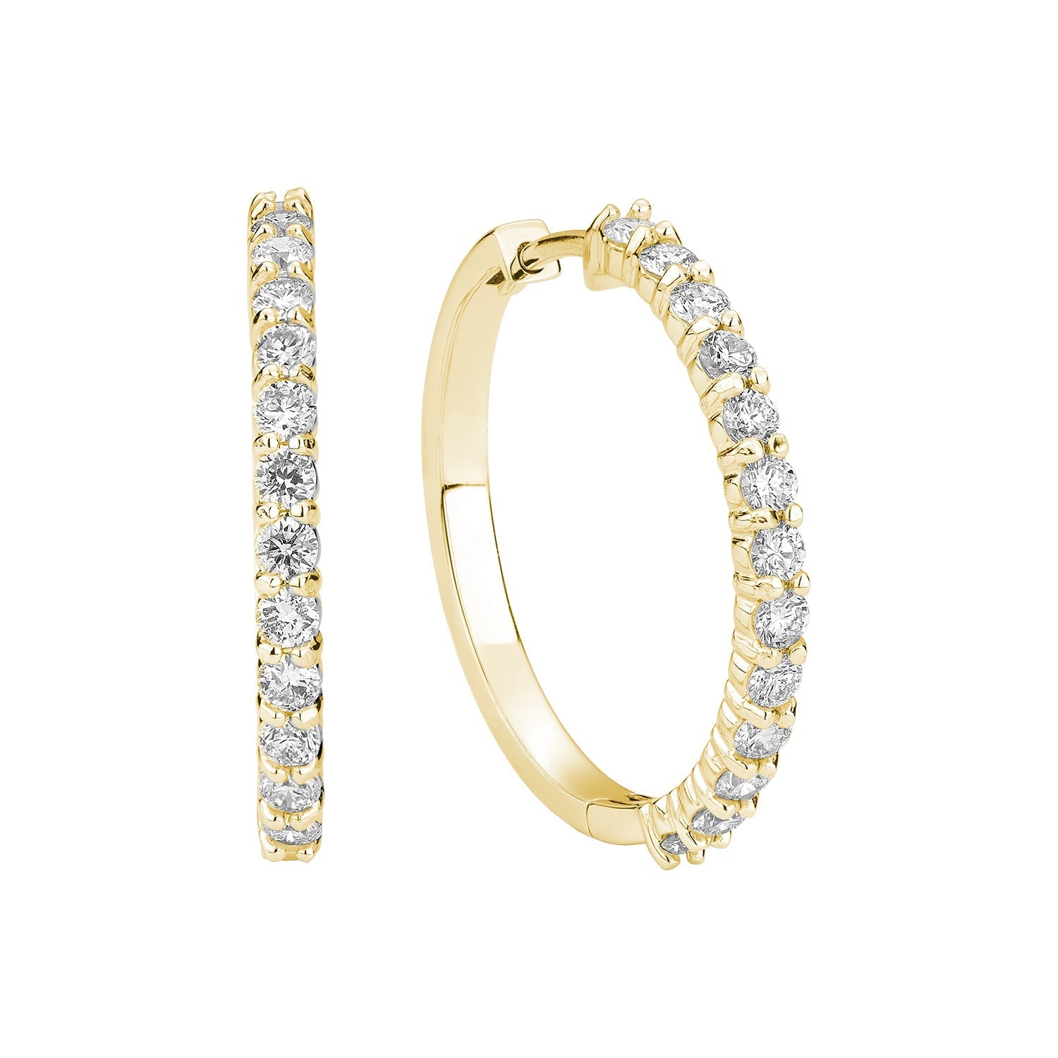 Diamond Hoop Earrings - RNB Jewellery