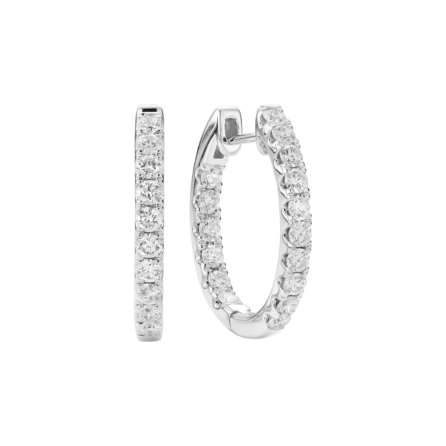 Diamond Hoop Earrings - RNB Jewellery