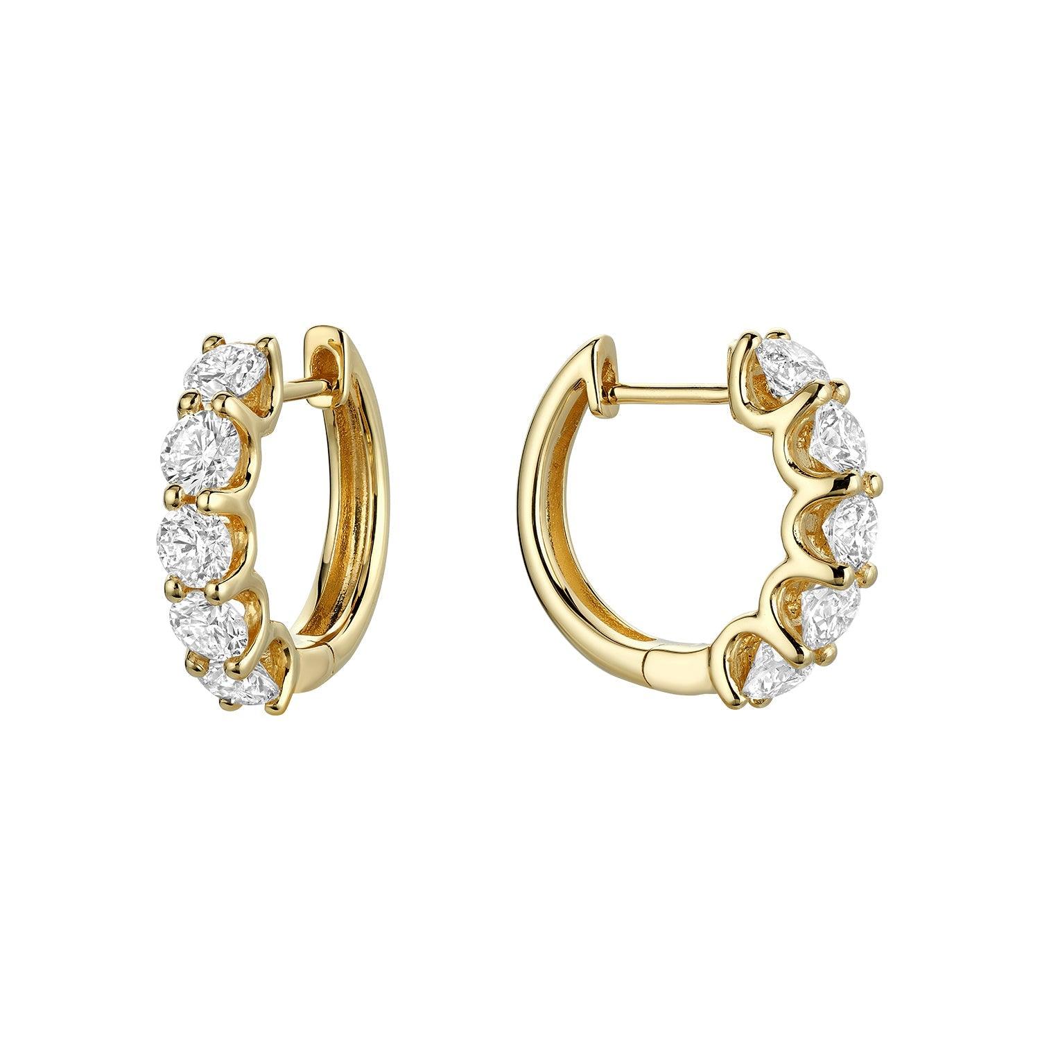 Diamond Huggie Earrings - RNB Jewellery