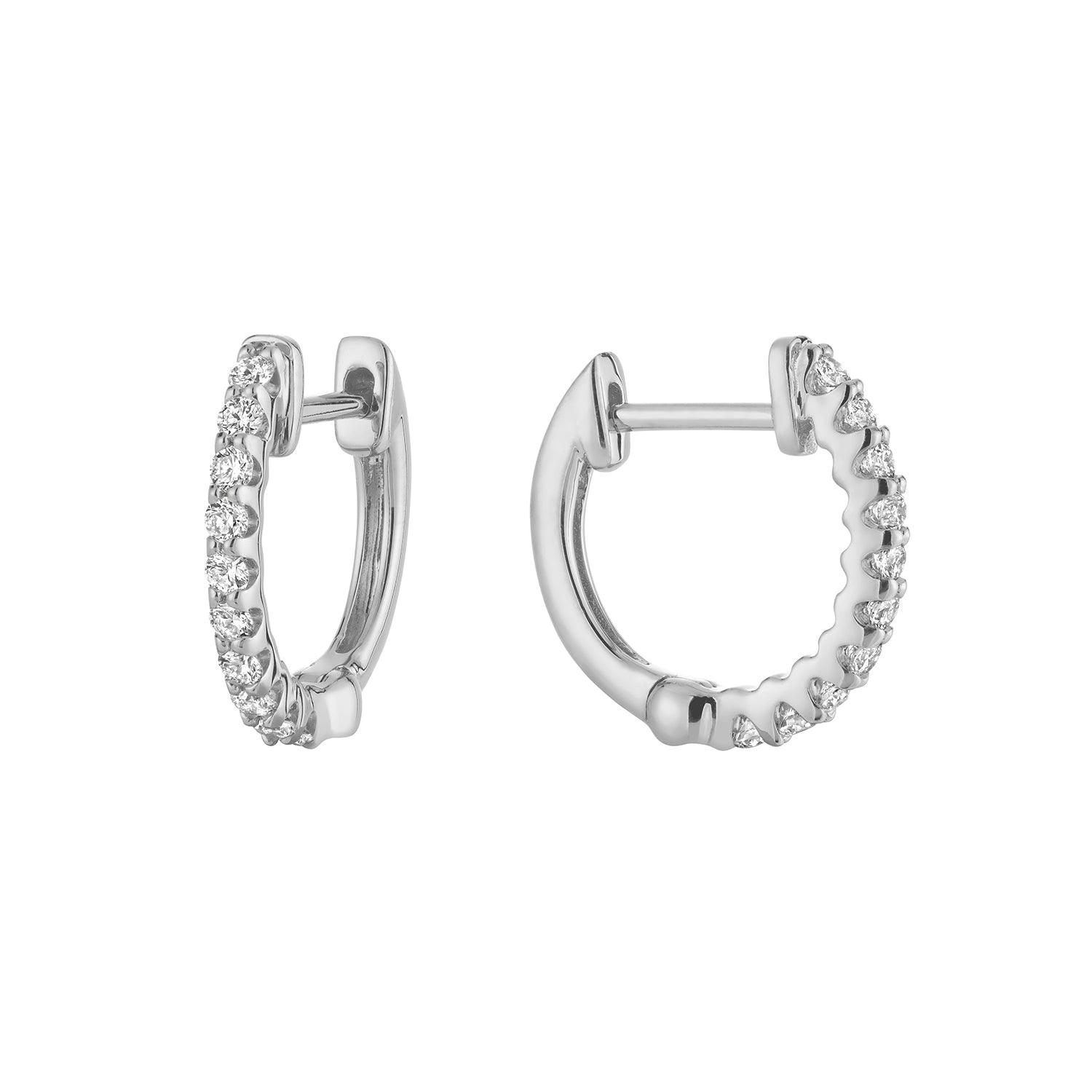 Diamond Huggie Earrings - RNB Jewellery