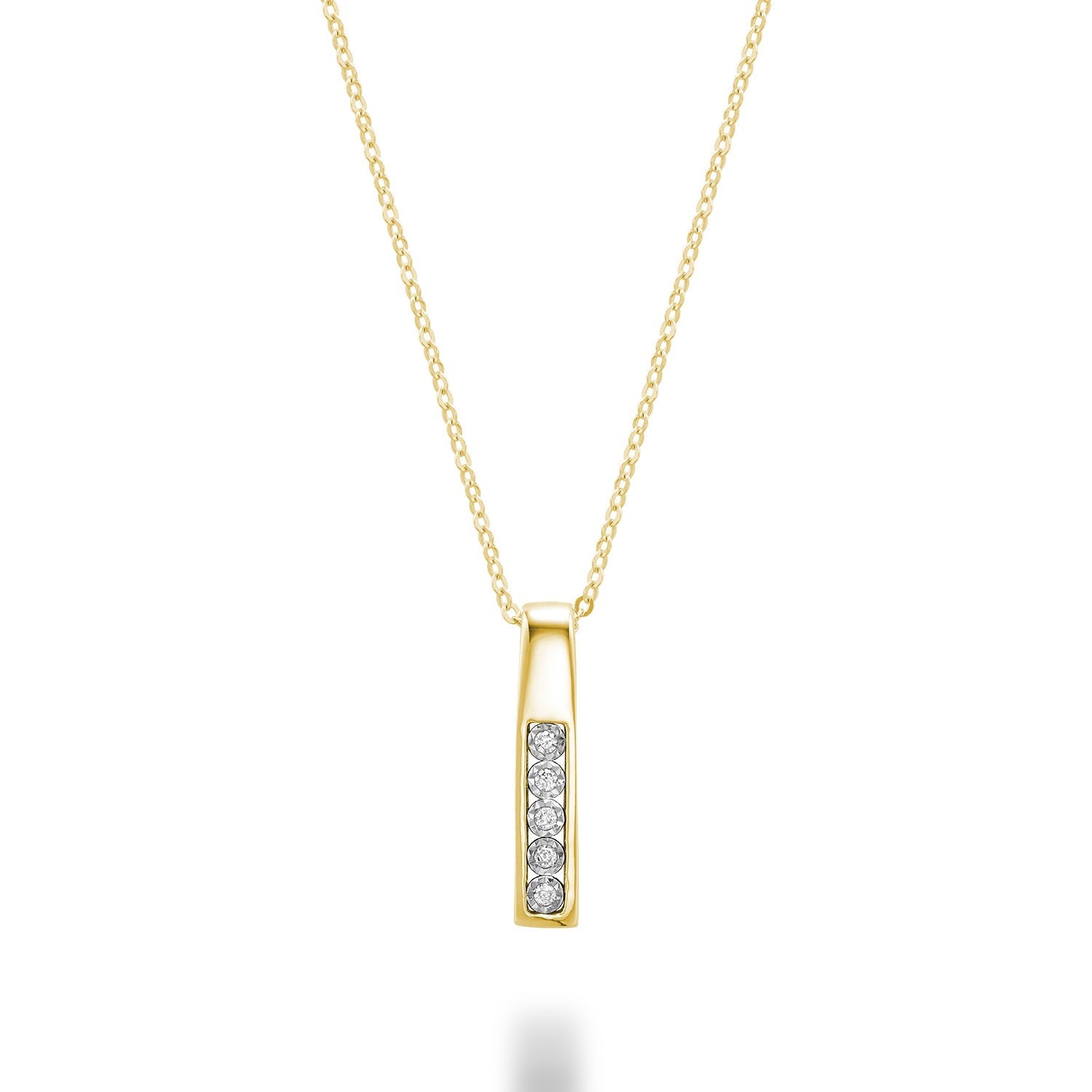 Diamond Illusion Pendant- Collier Diamant Illusion - RNB Jewellery