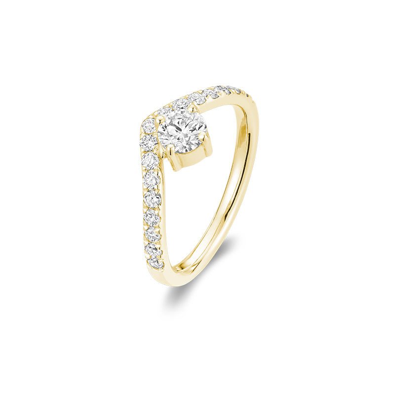 Diamond V Shape Engagement Ring - RNB Jewellery