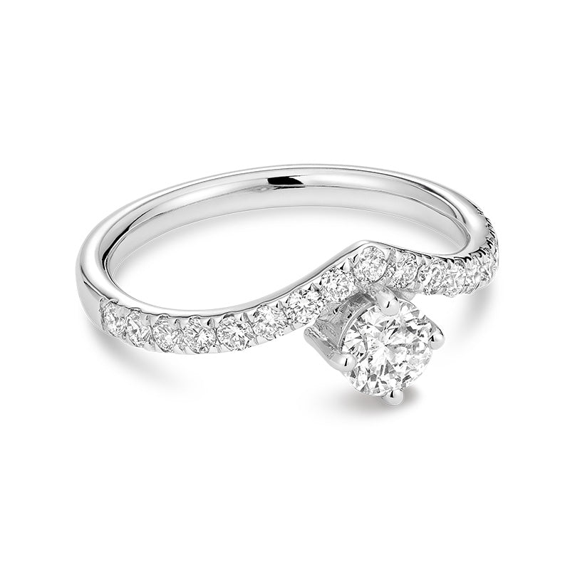 Diamond V Shape Engagement Ring - RNB Jewellery