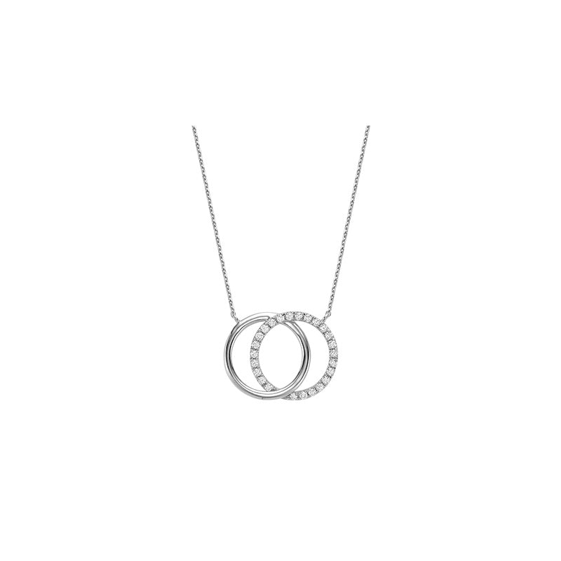 Double Circle Diamond Necklace - RNB Jewellery