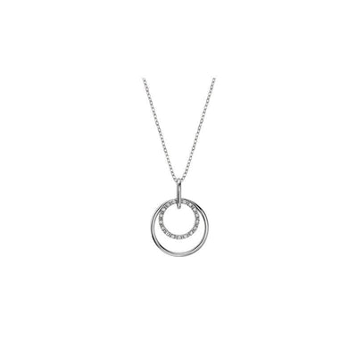 Double Circle Diamond Pendant - RNB Jewellery
