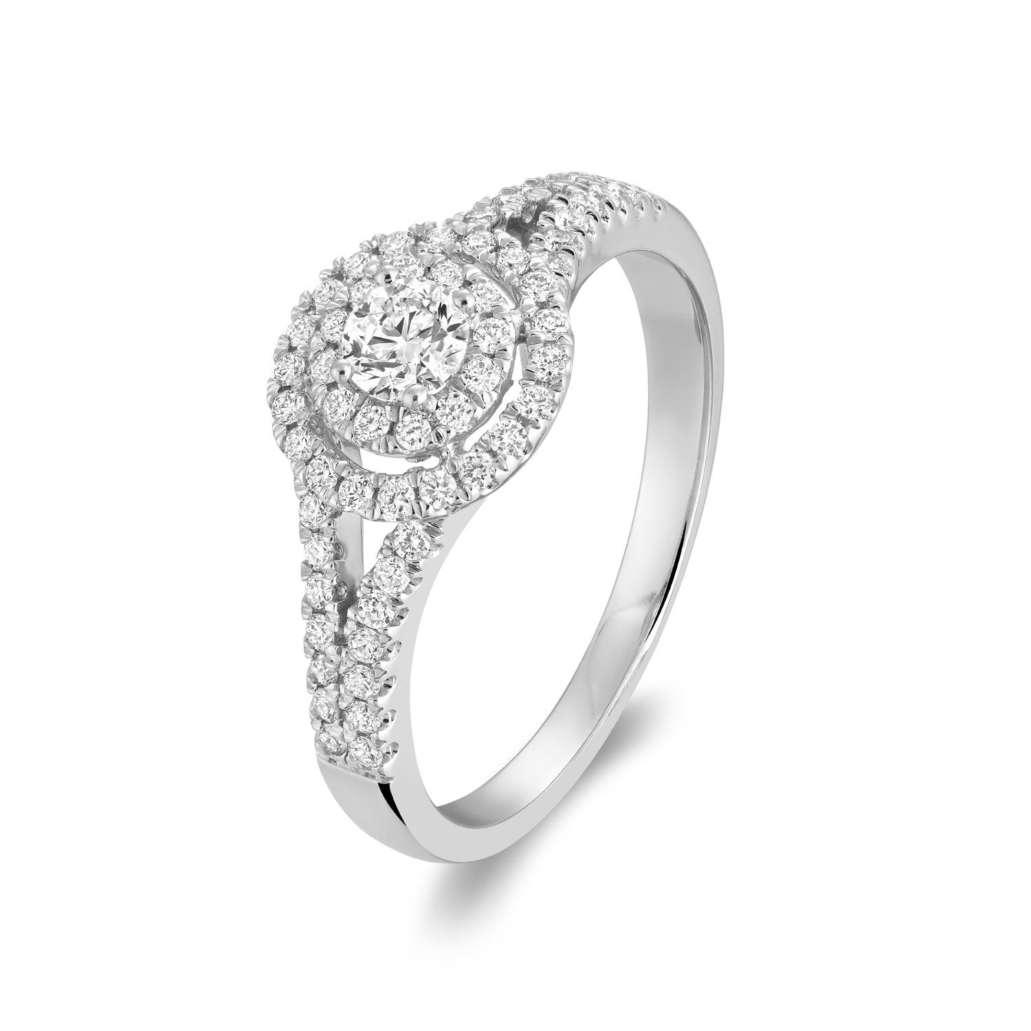 Double Halo Diamond Engagement Ring - RNB Jewellery