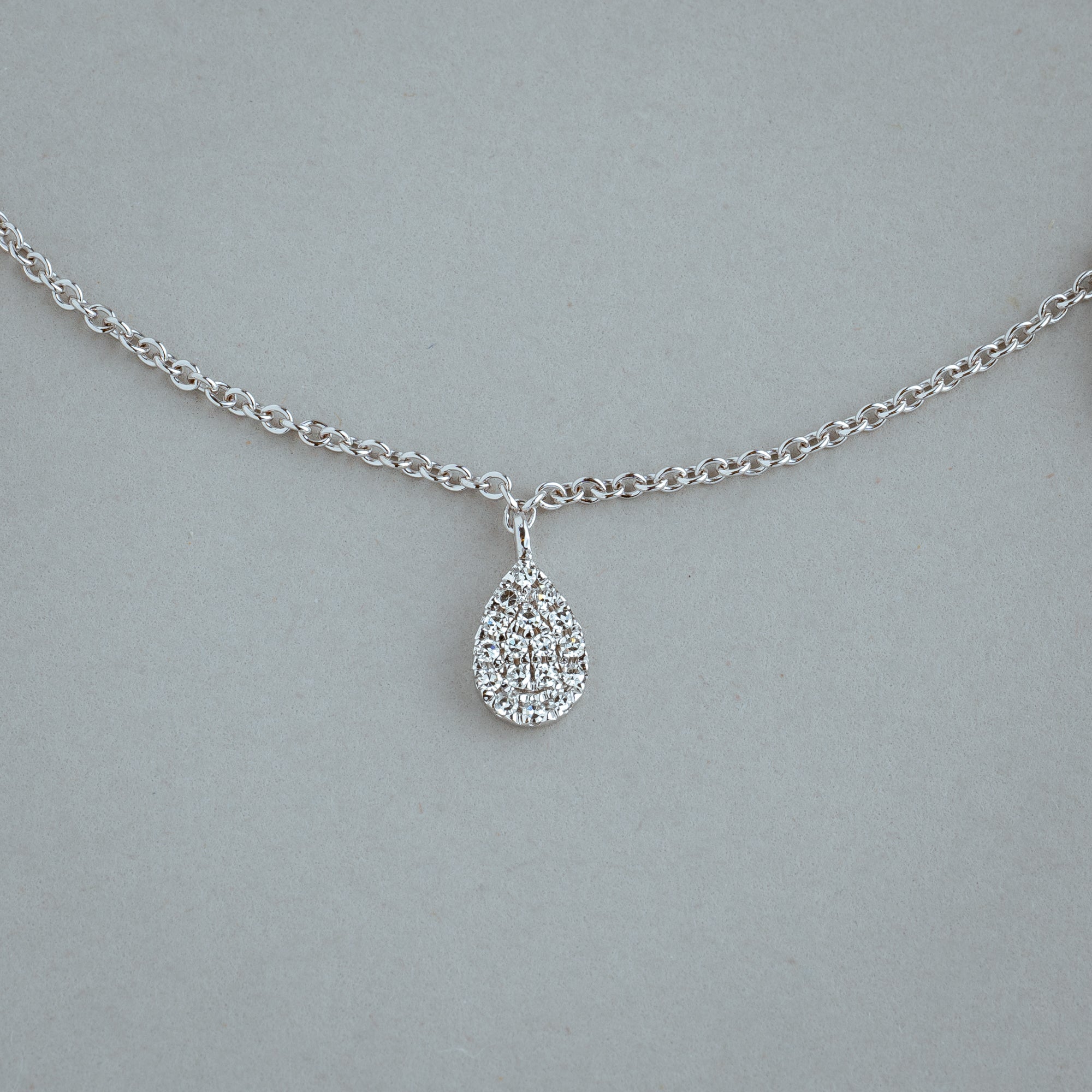 Drop Pave Diamond By The Yard Necklace - RNB Jewellery