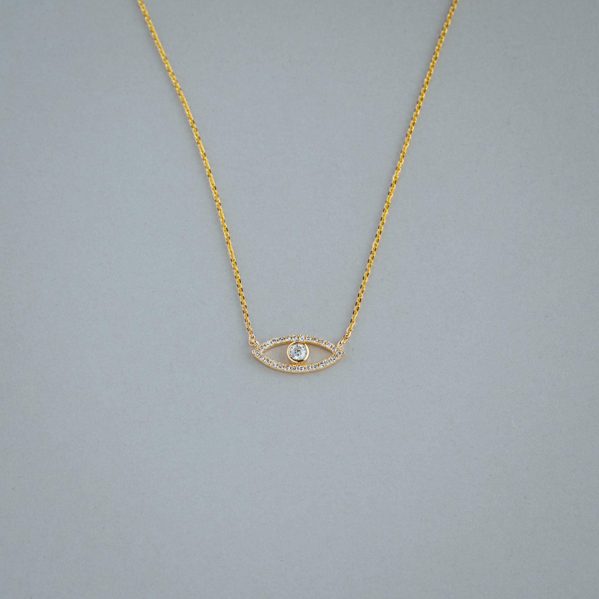 Evil Eye Diamond Necklace - RNB Jewellery