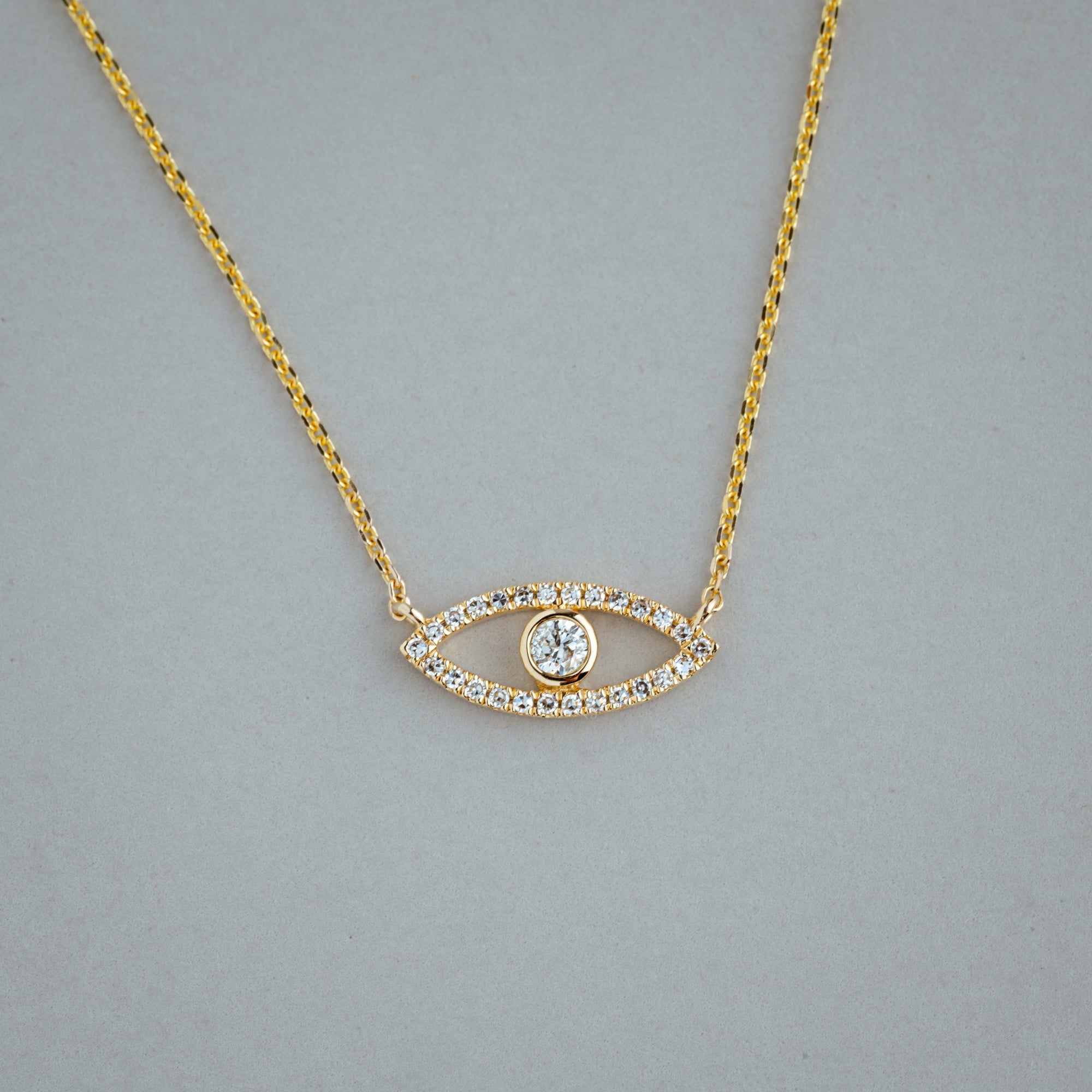 Evil Eye Diamond Necklace - RNB Jewellery