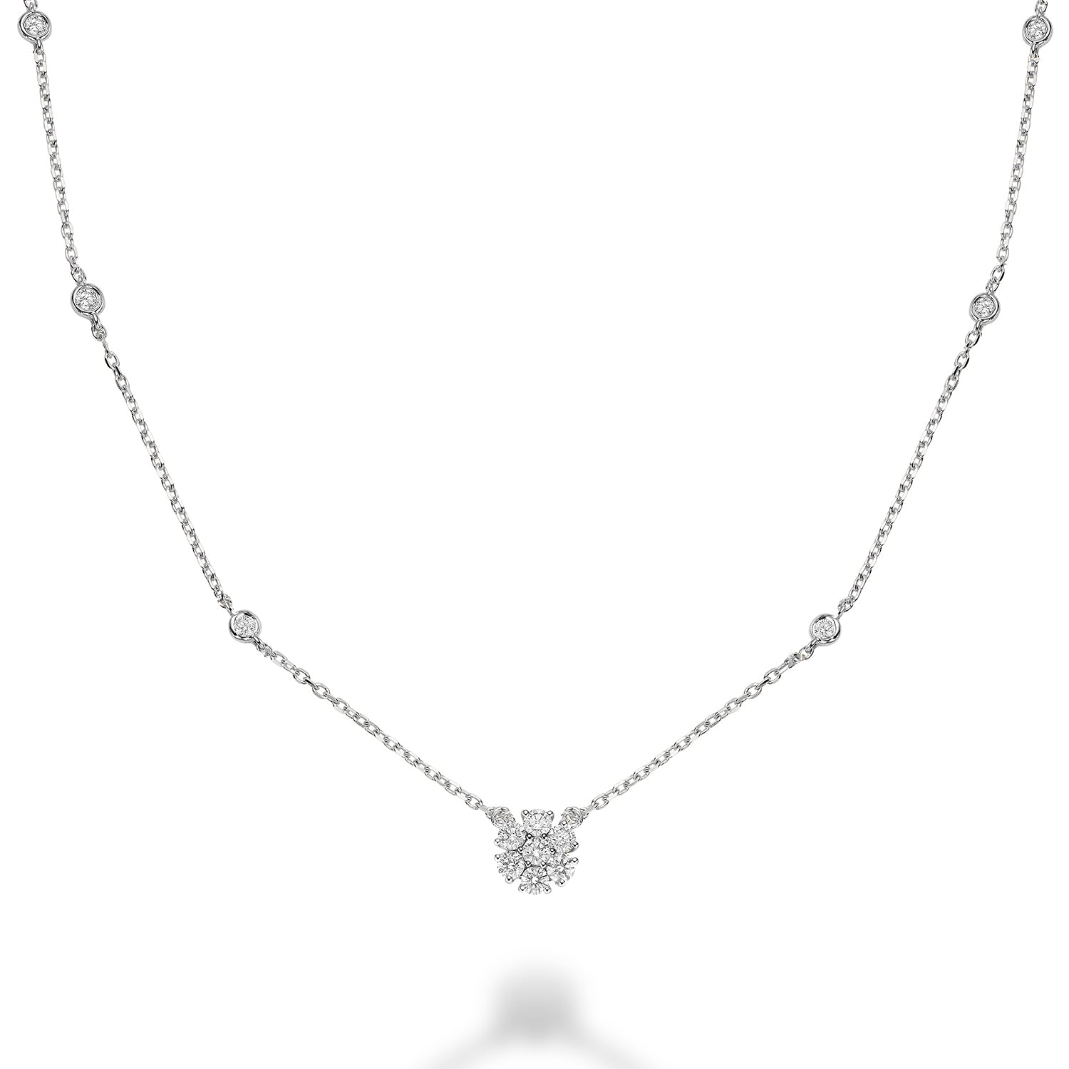 Flower Diamond Necklace - RNB Jewellery