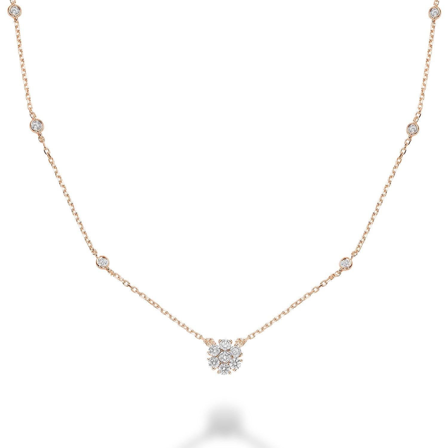 Flower Diamond Necklace - RNB Jewellery