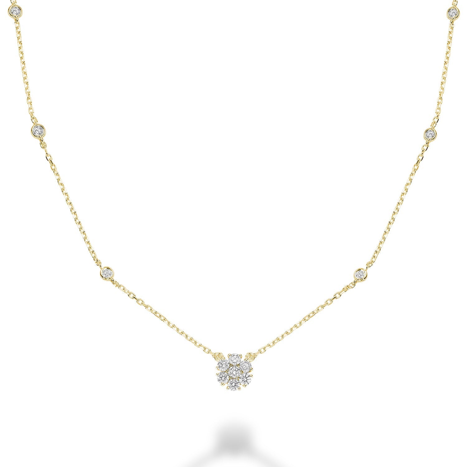 Flower Diamond Necklace - RNB Jewellery