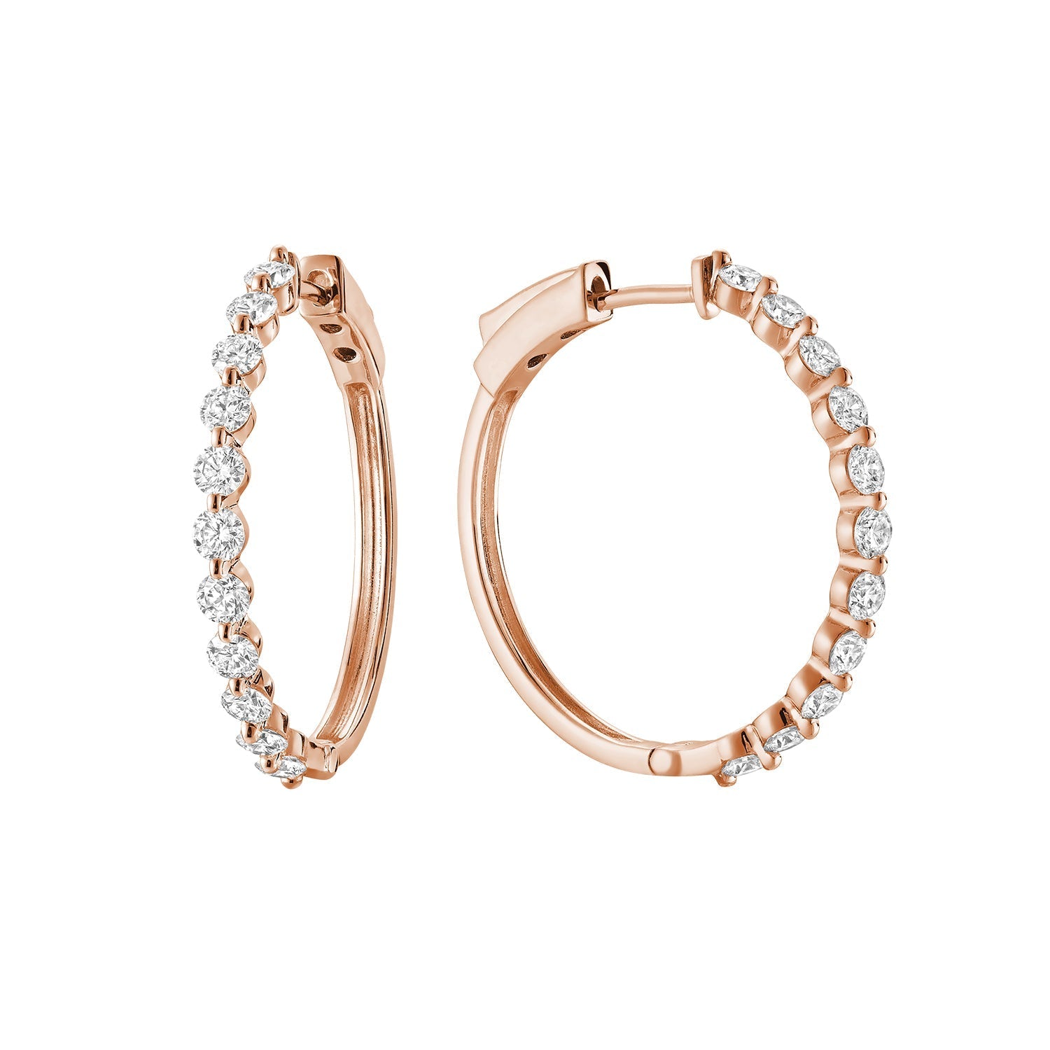 Hoop Diamond Earrings - RNB Jewellery