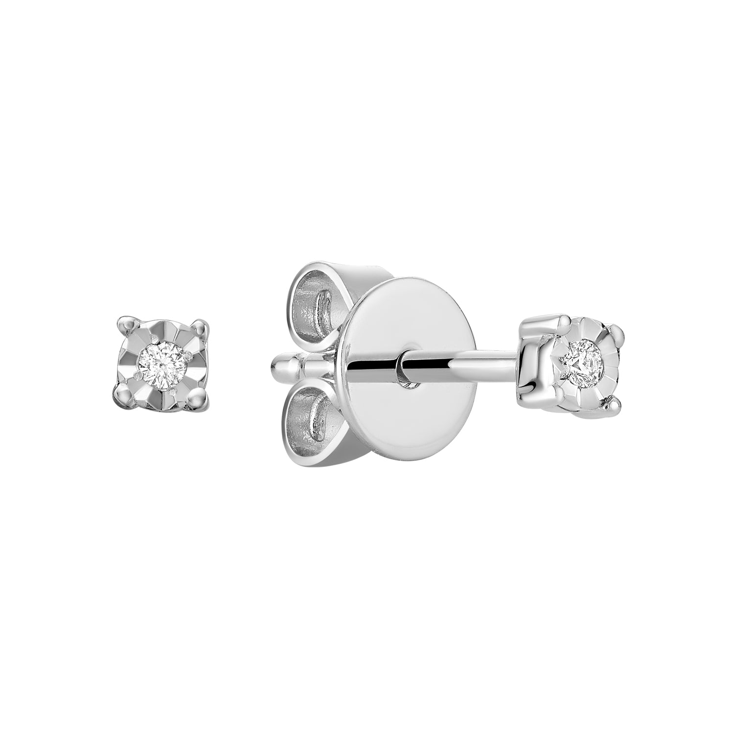 Illusion Diamond Stud Earrings - RNB Jewellery