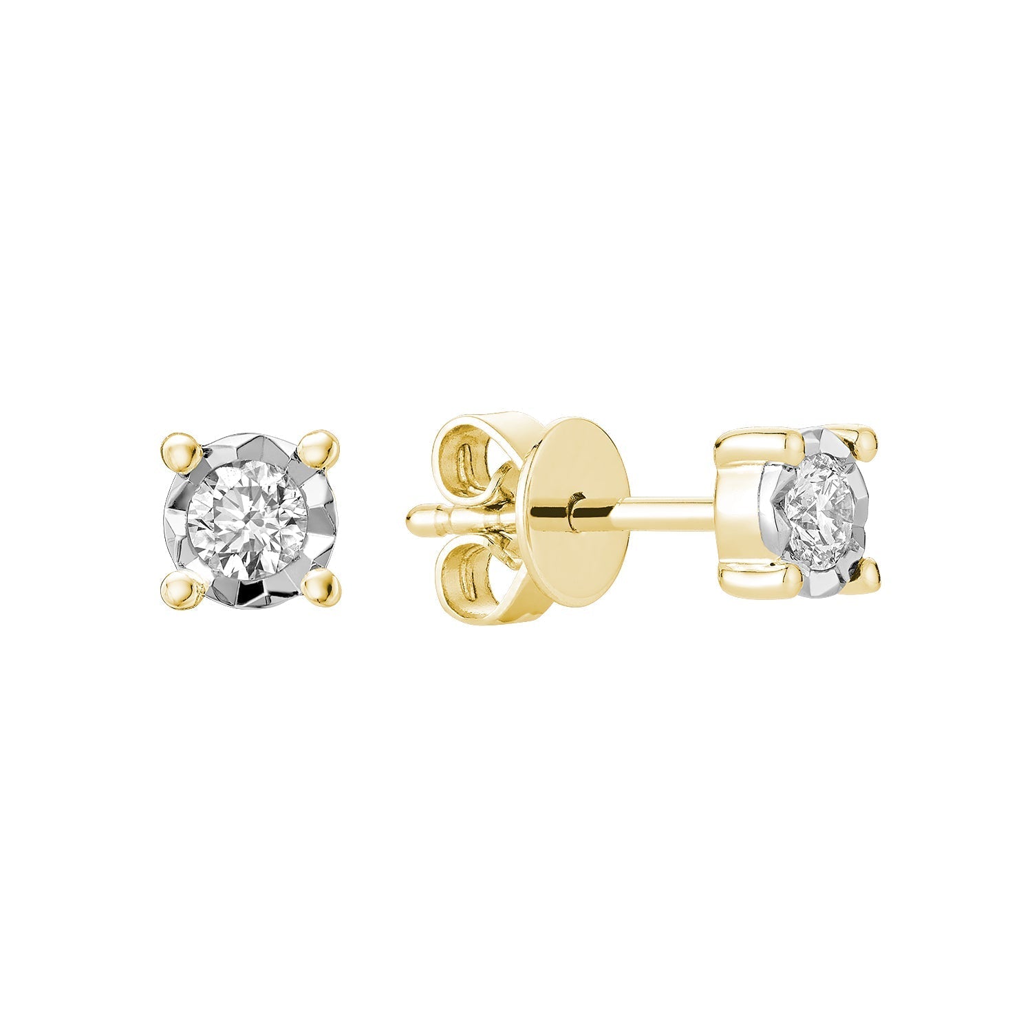 Illusion Diamond Stud Earrings