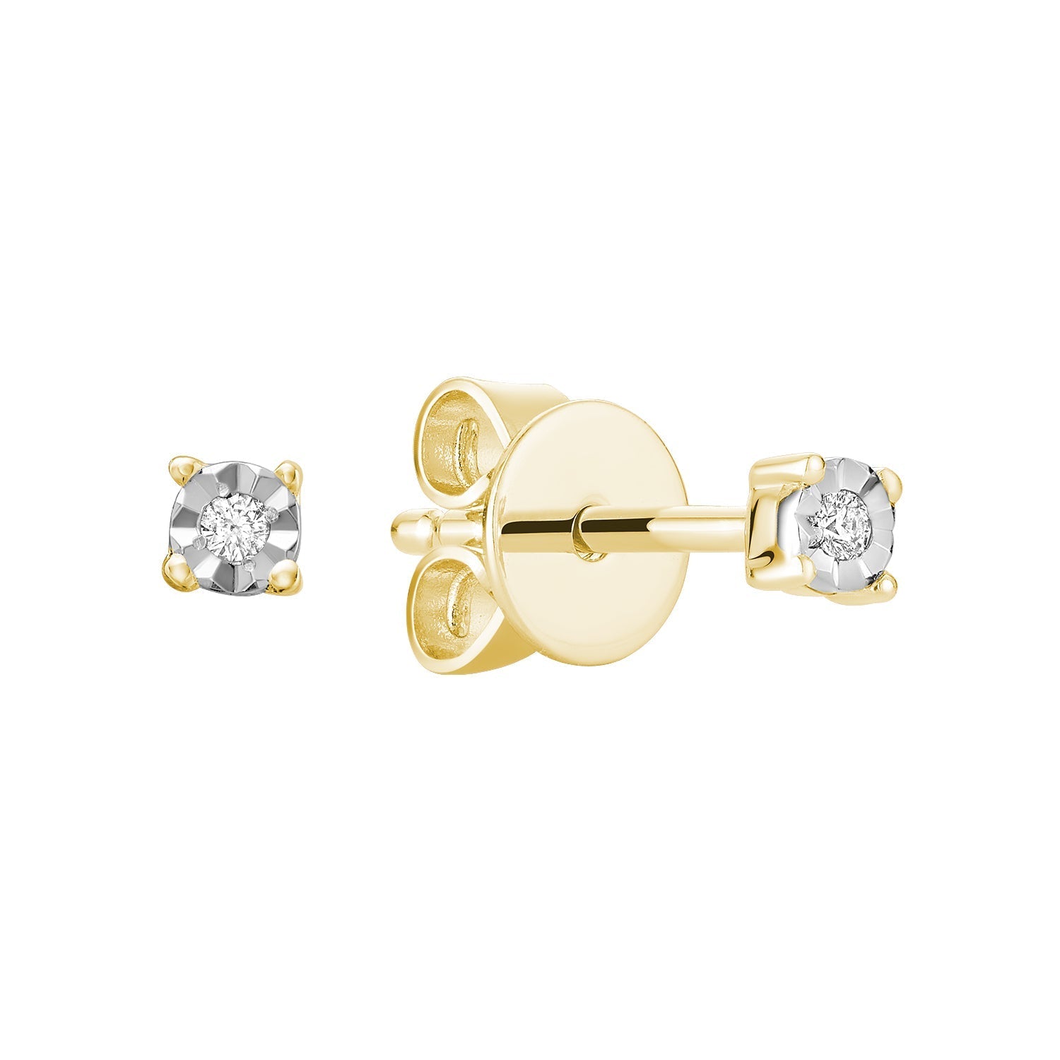 Illusion Diamond Stud Earrings - RNB Jewellery