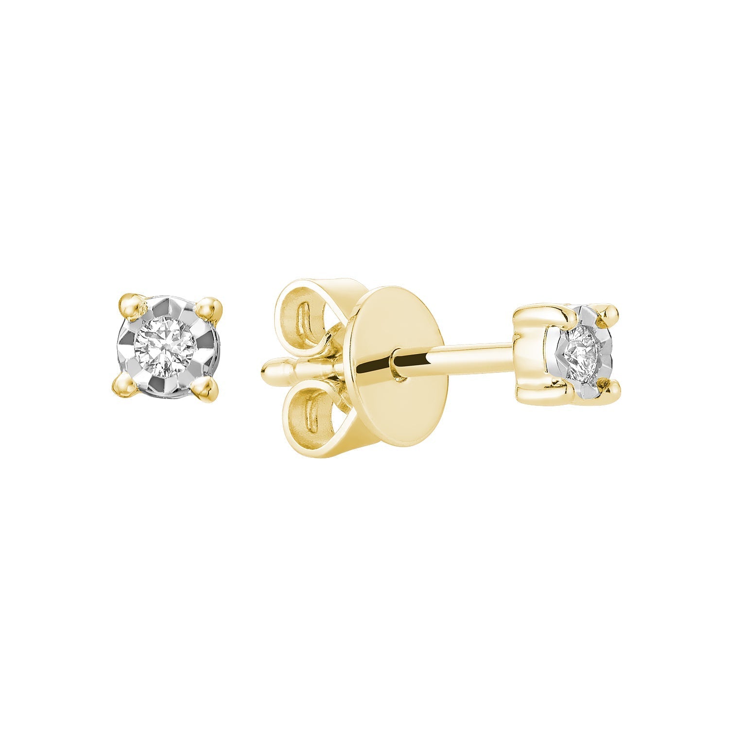 Illusion Diamond Stud Earrings