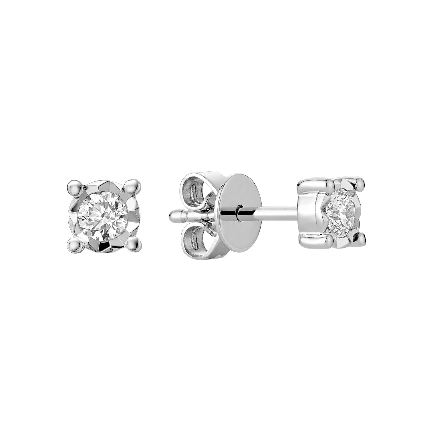 Illusion Diamond Stud Earrings