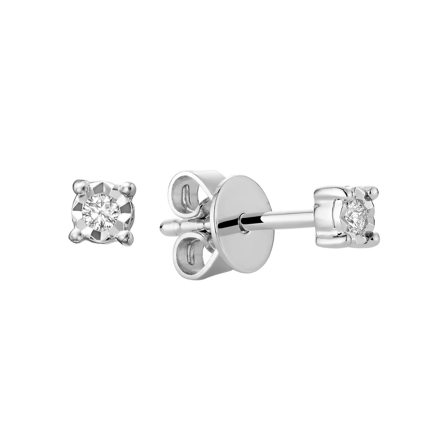 Illusion Diamond Stud Earrings