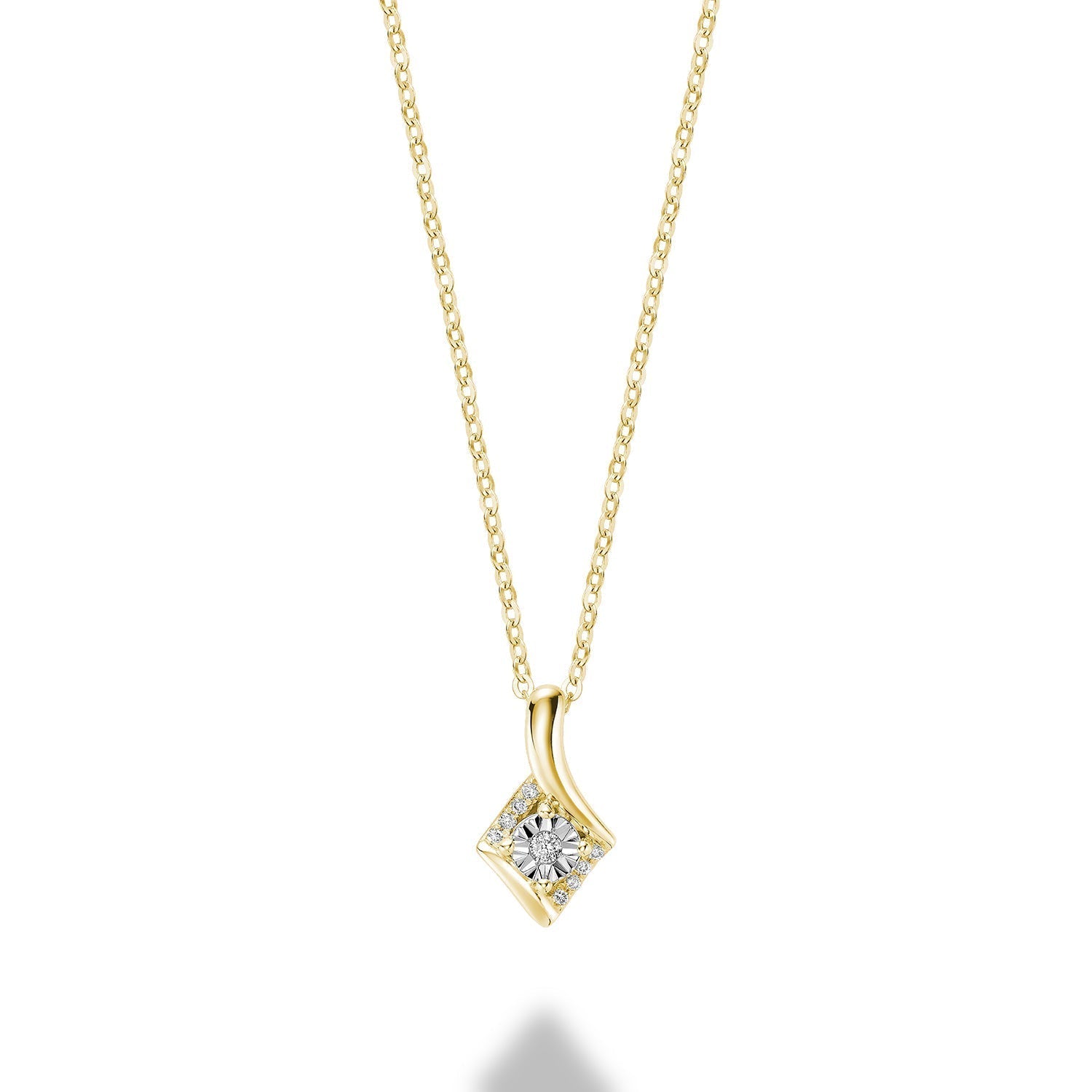 Illusion Setting Diamond Pendant - RNB Jewellery