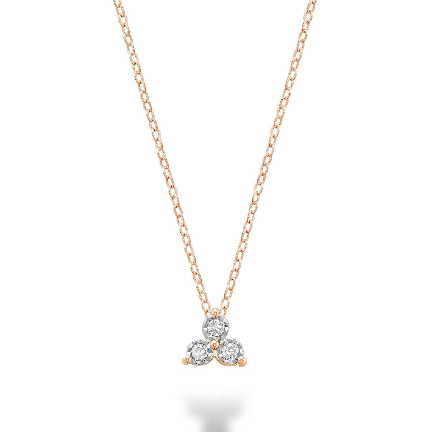 Illusion Three Stone Diamond Pendant - RNB Jewellery