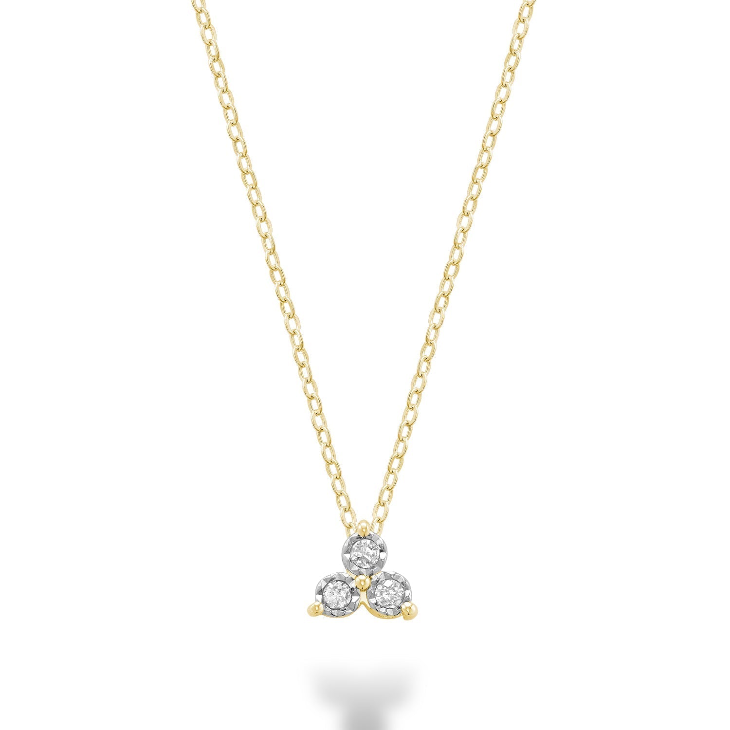 Illusion Three Stone Diamond Pendant - RNB Jewellery