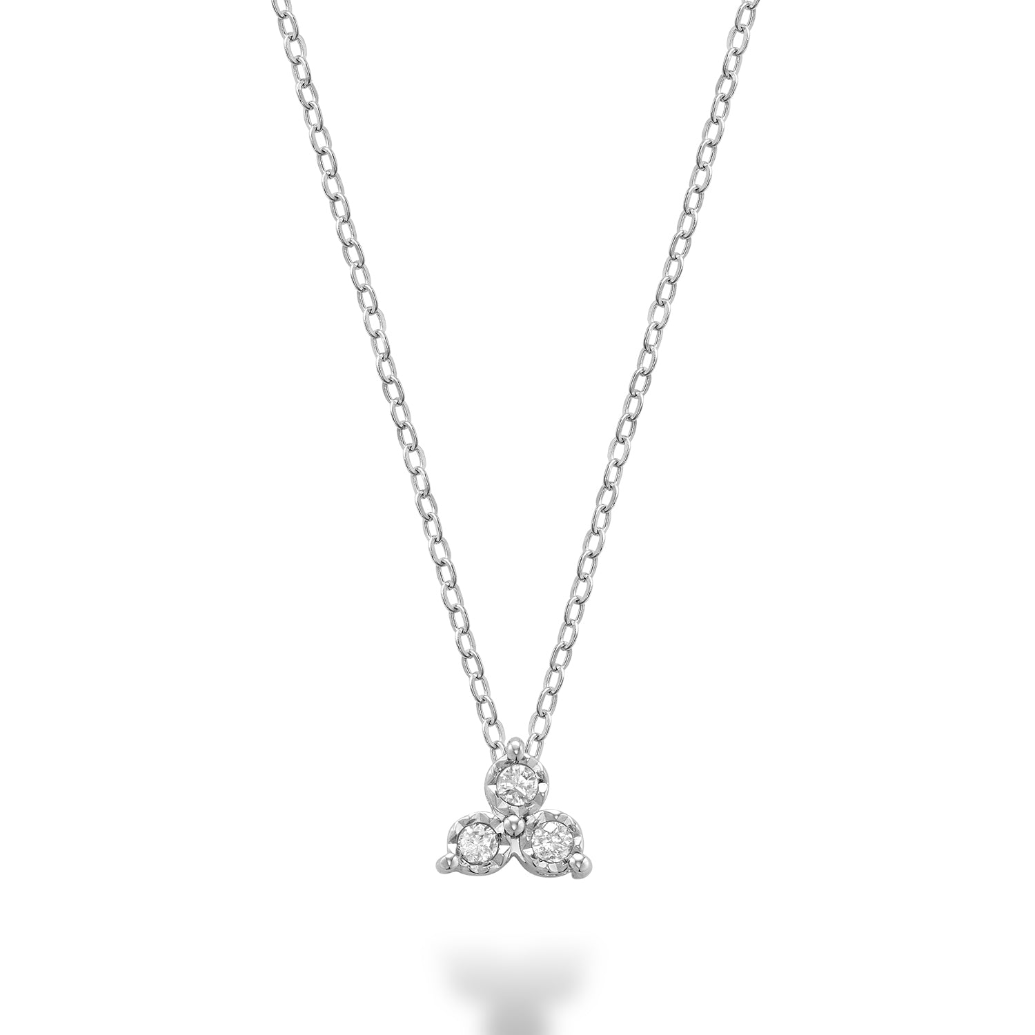 Illusion Three Stone Diamond Pendant - RNB Jewellery