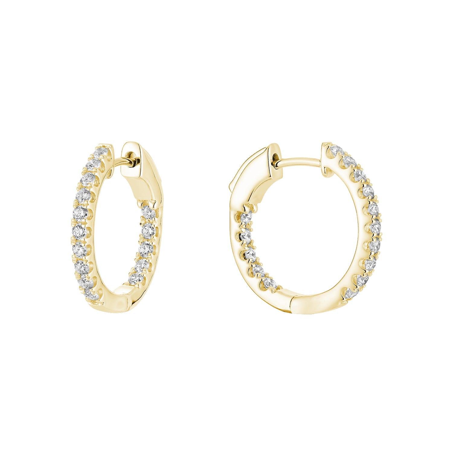 Inside Out Diamond Hoop Earrings - RNB Jewellery