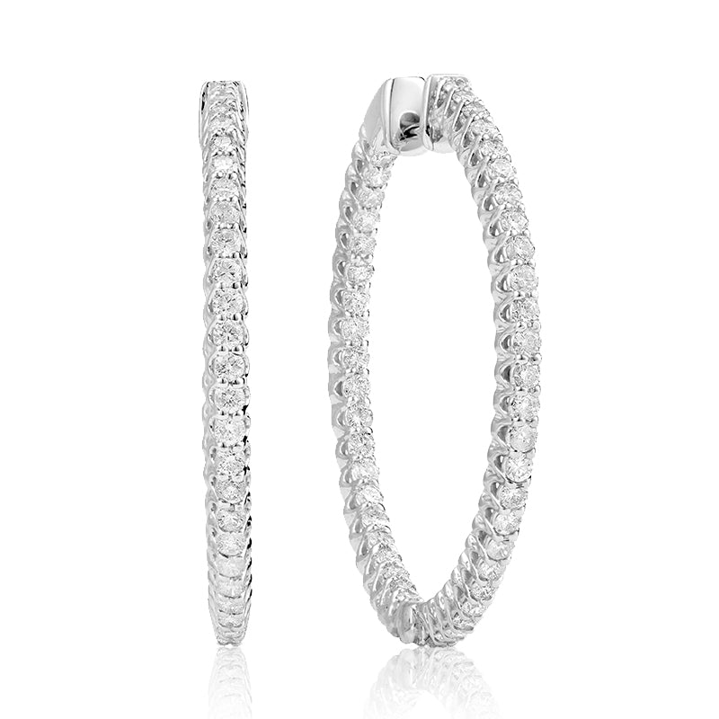 Inside-Out Diamond Hoop Earrings - RNB Jewellery