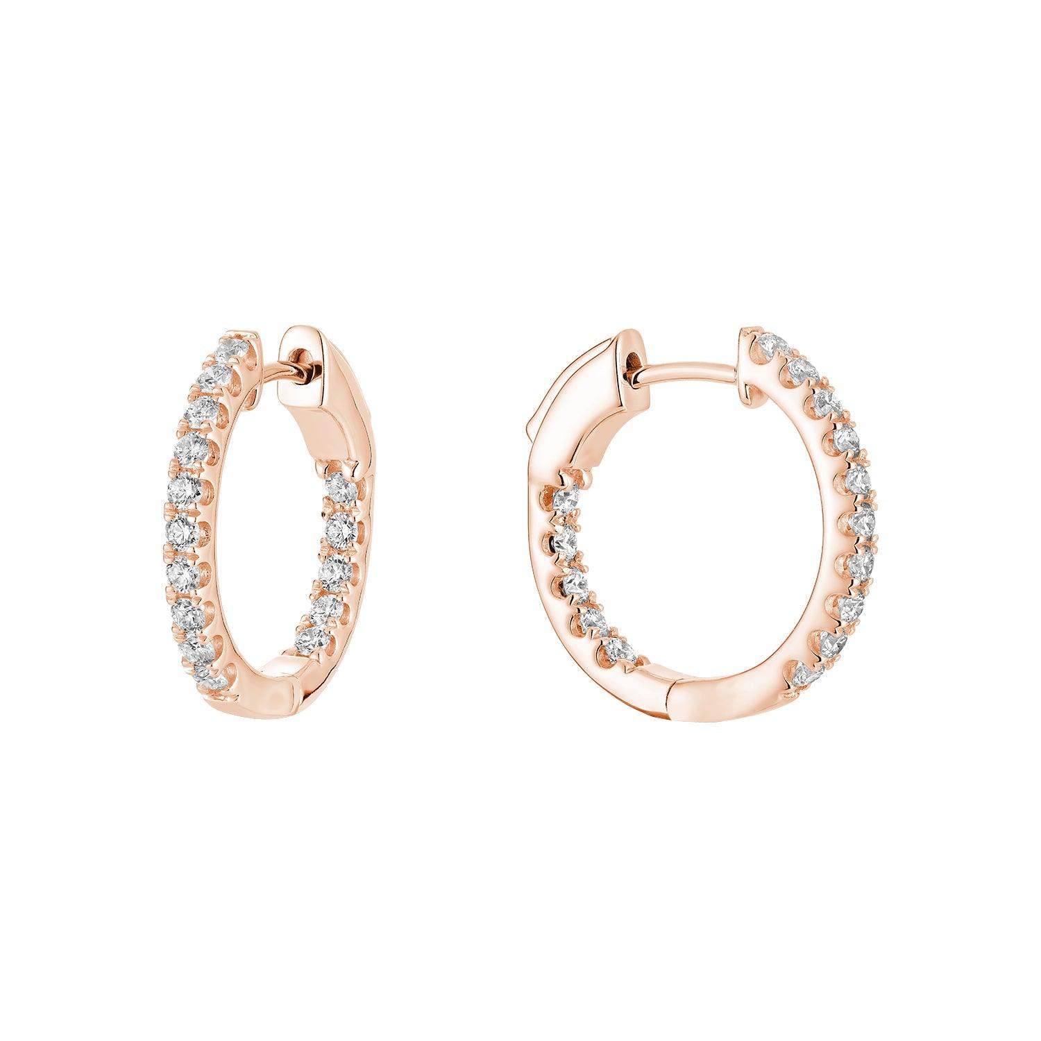 Inside Out Diamond Hoop Earrings - RNB Jewellery