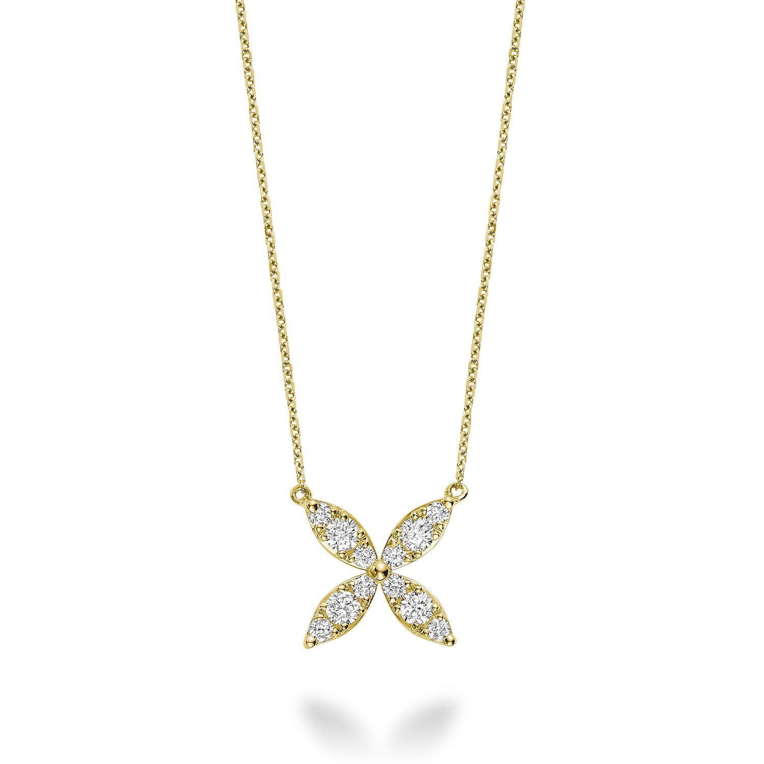 Marquise Flower Diamond Necklace - RNB Jewellery