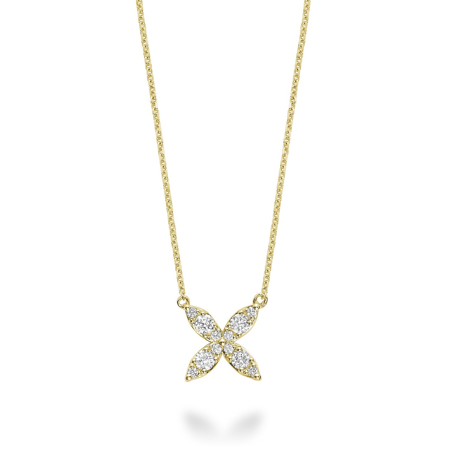 Marquise Flower Diamond Necklace - RNB Jewellery