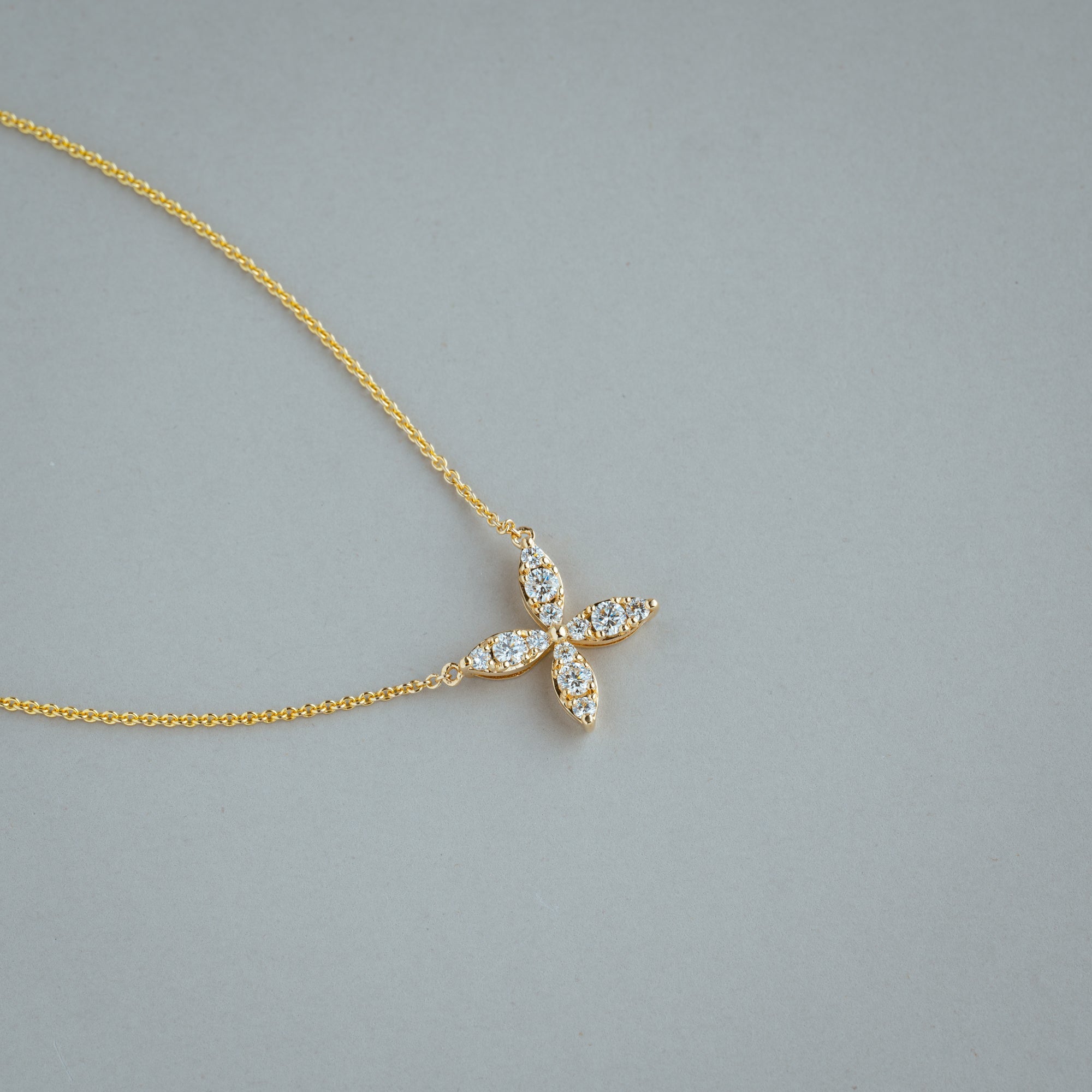 Marquise Flower Diamond Necklace - RNB Jewellery