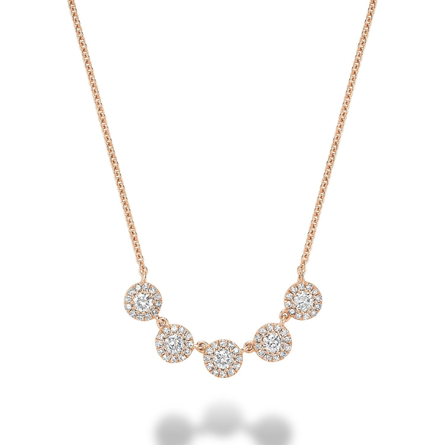 Martini Cup Halo Diamond Necklace - RNB Jewellery