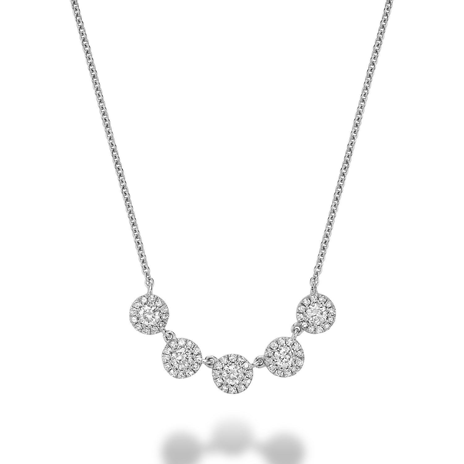 Martini Cup Halo Diamond Necklace - RNB Jewellery