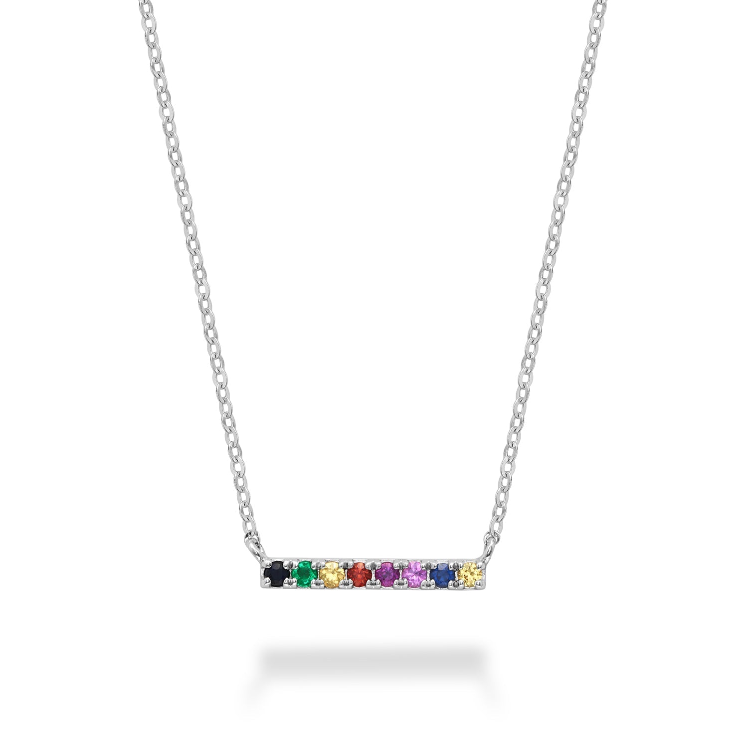 Mini Rainbow Bar Necklace - RNB Jewellery