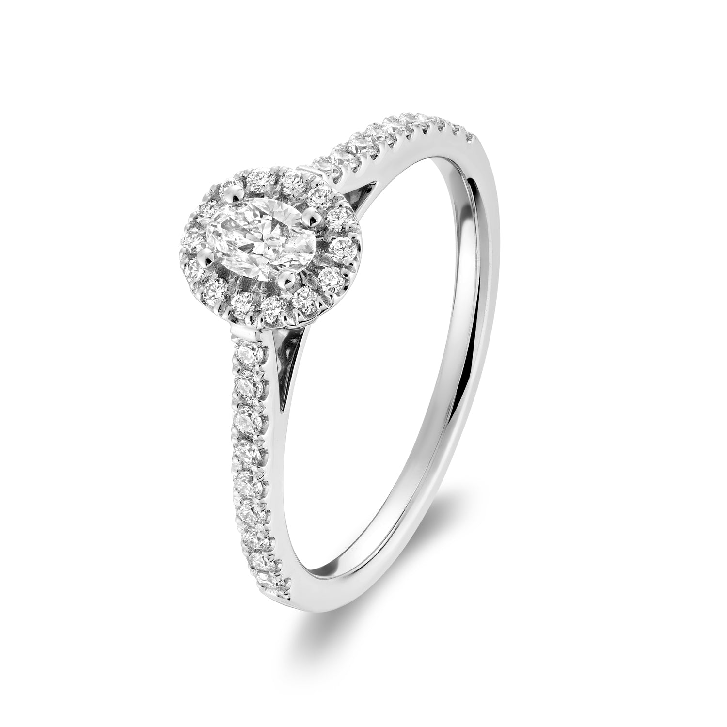 Oval Halo Diamond Engagement Ring - RNB Jewellery