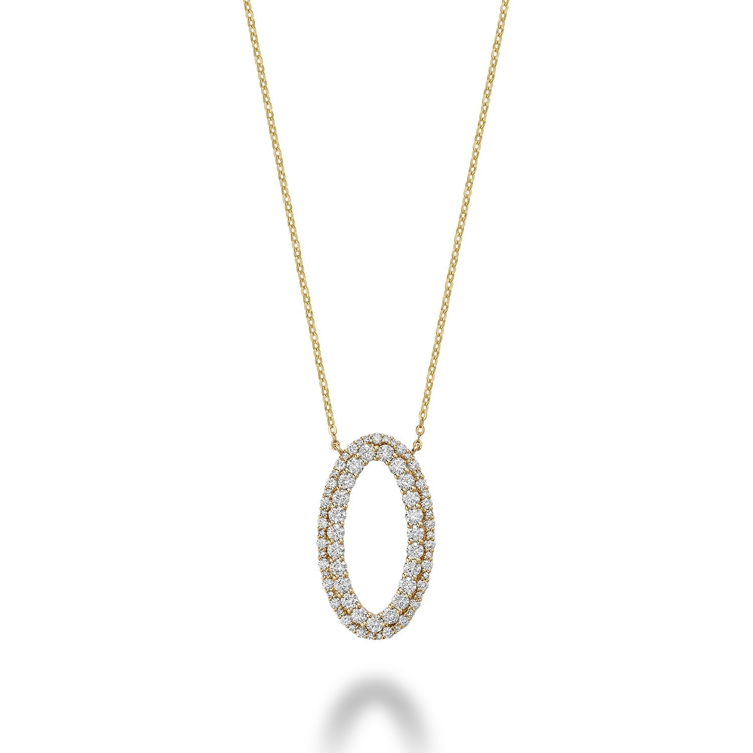 Oval Shape Fashion Diamond Necklace - RNB Jewellery