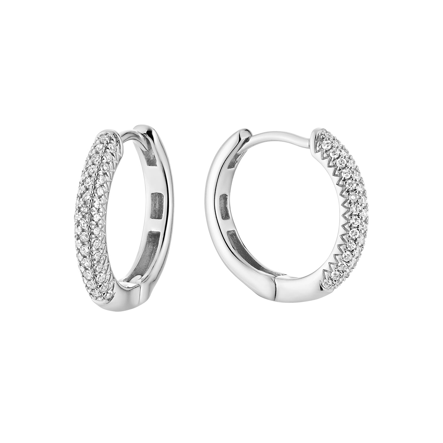 Pave Diamond Huggie Earrings - RNB Jewellery