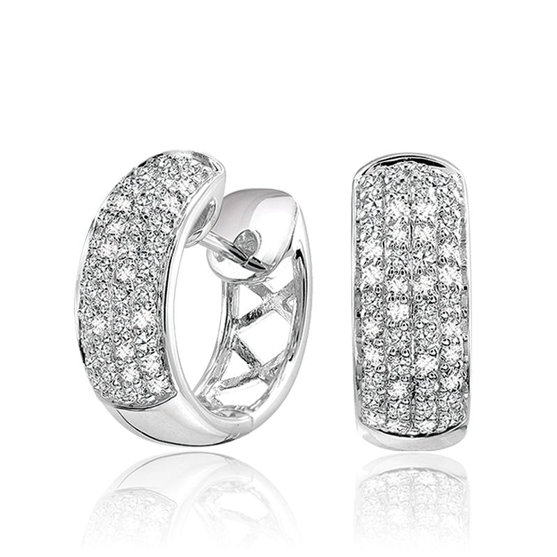 Pave Diamond Huggie Earrings - RNB Jewellery