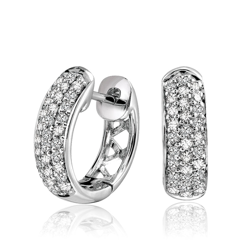 Pave Diamond Huggie Earrings - RNB Jewellery